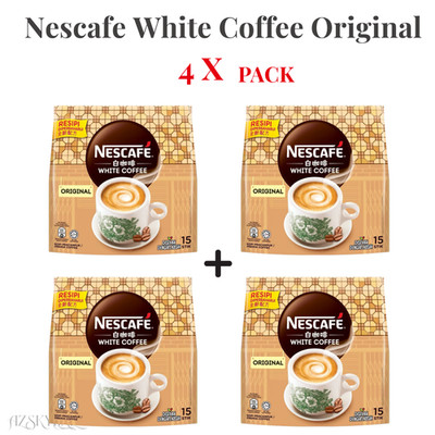 4 x Nescafe White Coffee Original (15 Sticks x 33g) + DHL EXPRESS SHIPPING