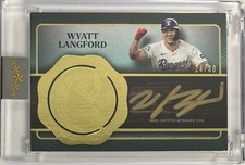 2025 Topps Five Star Wyatt Langford Texas Rangers Golden Graphs Aqua #24/30