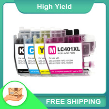 4pk LC401 LC-401 Ink Cartridges with Brother MFC-J1010DW MFC-J1012DW MFC-J1170DW