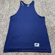 Nike Men’s Vintage 1980s Made in USA Tank Top Medium Navy Muscle Shirt
