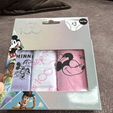 3 Pack Disney 100 Children’s Knickers Age 3-4 Brand New In Box
