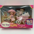 Tiny Steps Kelly Vintage 1998 Mattel Barbie Line Play set w/ Carriage New NRFB