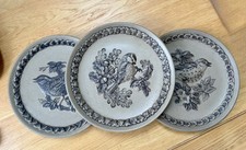 BIN Poole Pottery 3 X plates Heritage British Garden Bird designs.