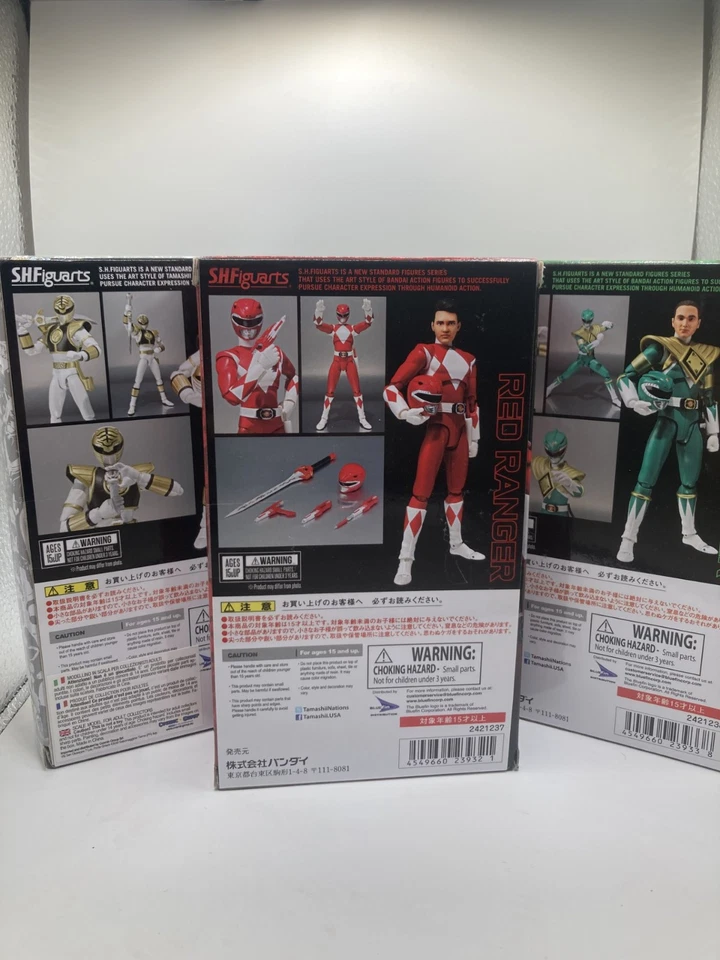 Lotto Figuarts Power Rangers Red Green White Action Figure SDCC Limited edition - Immagine 3 di 4