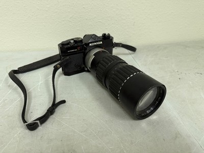 Konica Minolta Auto Reflex TC 35mm Camera Black w/ 80-200mm Lens
