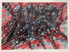 Umberto Mastroianni  "Composizione 1 "LITOGRAFIA Firmata Numerata  70 cm x 90 cm