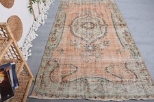 4,6x8,6 ft Area Turkish Vintage Rug, Orange C...