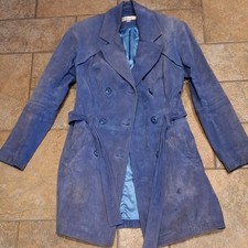 Linea Tesini Damen Leder Trenchcoat Mantel Bl...