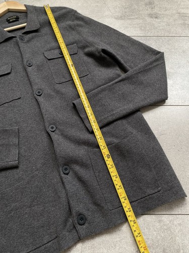 Cárdigan gris tejido algodón extrafino Massimo Dutti para hombre talla M/L - Imagen 9 de 12