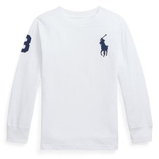Polo Ralph Lauren Little Boys Boys Big Pony Cotton Jersey T shirt in White Sz 7