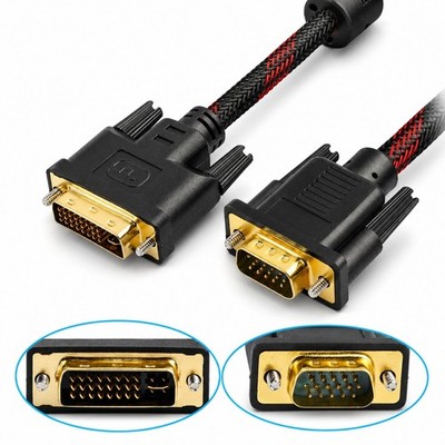 F67C DVI auf VGA Verbindungskabel DVI 24+5 Stecker auf VGA 15pin Stecker Kabel 