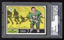 1968 Topps 54 Ray Cullen RC PSA PSA/DNA First Minnesota North Stars HQ Auto Card