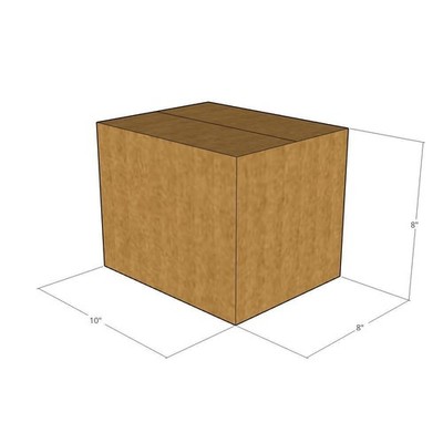 150 10x8x8 Kraft Brown Corrugated Shipping Boxes Multi-Depth 32 ECT Single-Wall