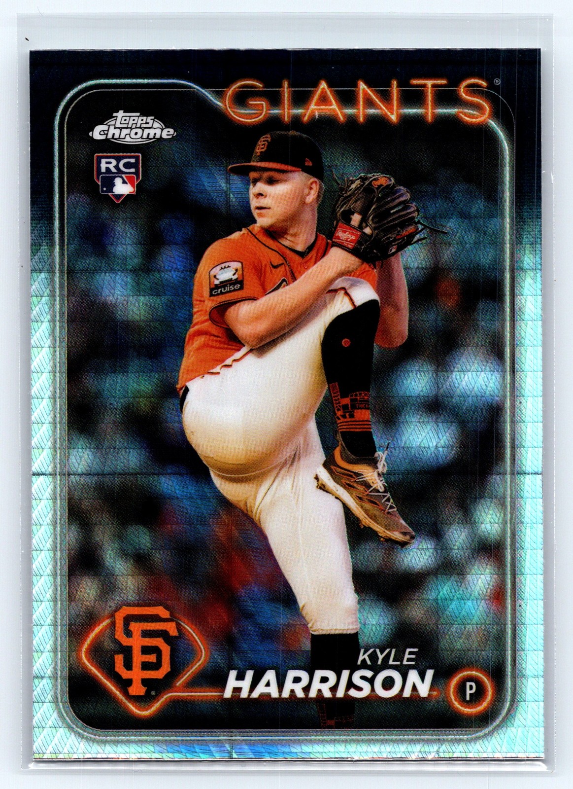 2024 Topps Chrome Kyle Harrison Prism Refractor #191 RC Rookie