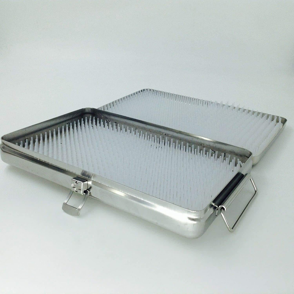 Big Stainless steel sterilization tray case 2 silicone mats surgical instrument
