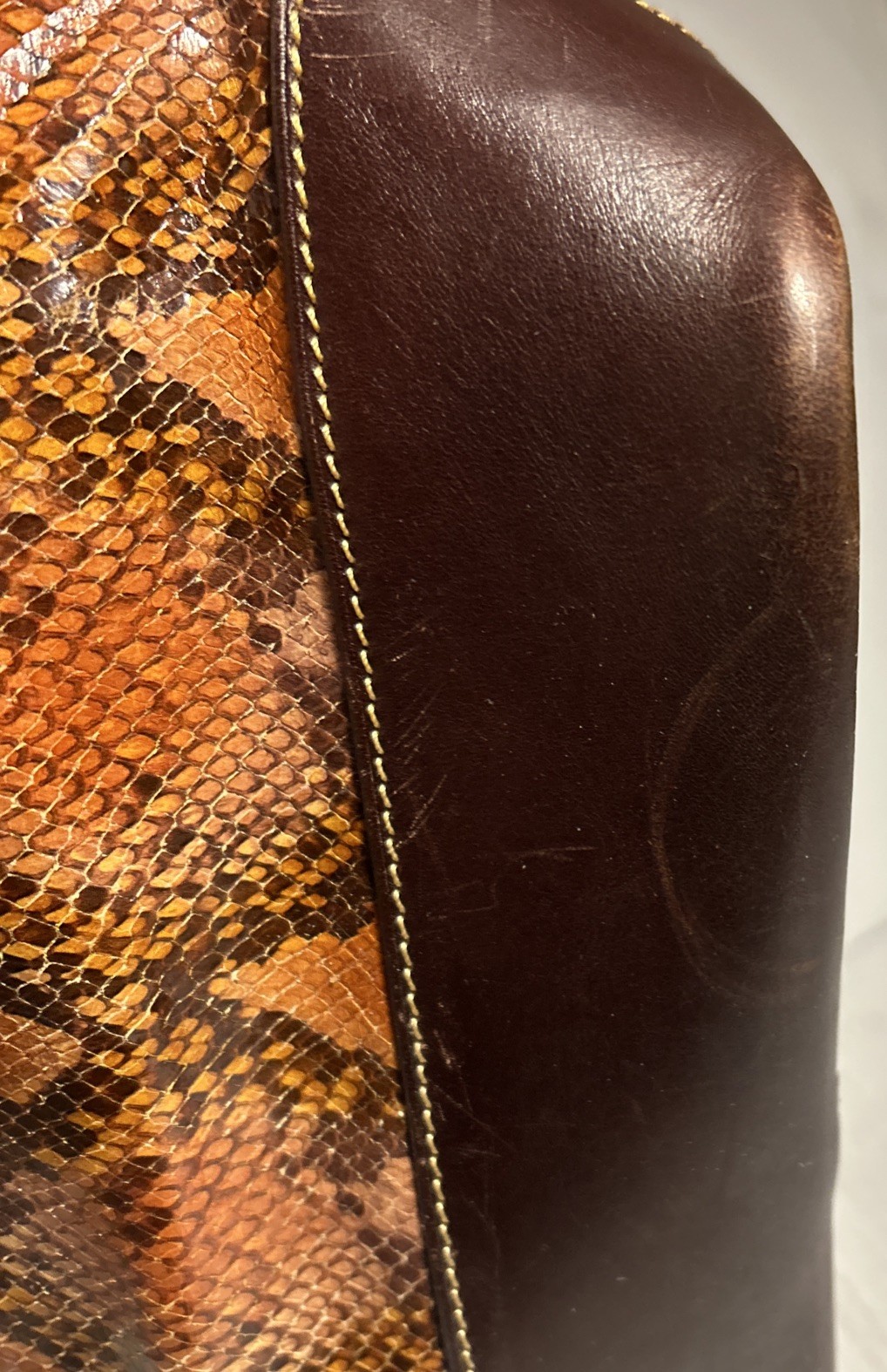 Dooney & Bourke Leather & Python Snakeskin Style … - image 13