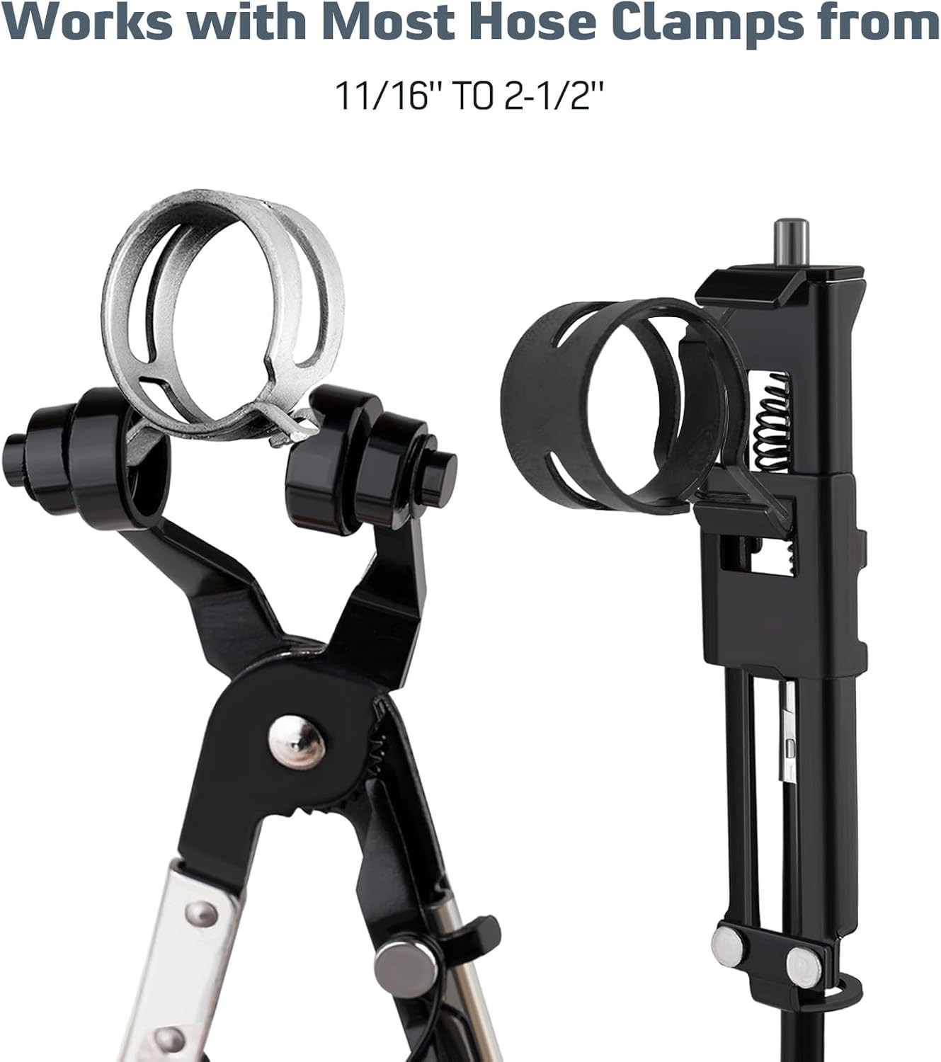 9pcs Flexible Hose Clamp Clip Plier Set Swivel Jaw Flat Band Automotive Tools US