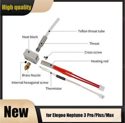 24V Hotend Kit with Nozzle for Elegoo Neptune 3 Pro Plus Max FS