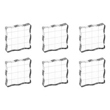 1.6"x1.6" Acrylic Stamp Block, 6Pcs Stamping Block with Grid Lines Wave
