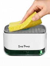 Kitchen Soap Dispenser with Sponge Holder – Leak-Proof Sink Organizer -UK