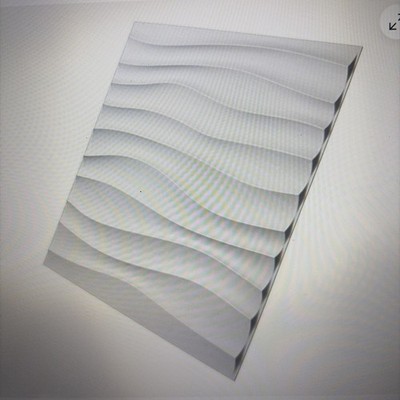 Art3d Plastic 3D Wall Panel PVC Wave Wall Design, White, 19.7'' x 19.7'' (12-Pack