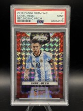 Lionel Messi 2018 Panini Prizm World Cup #1 Red Mosaic PSA 9 Argentina