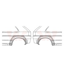 Seitenwand Set links rechts hinten für VW Golf III 1H1 1.6 1.8 2.0 1.9 TDI 1E7