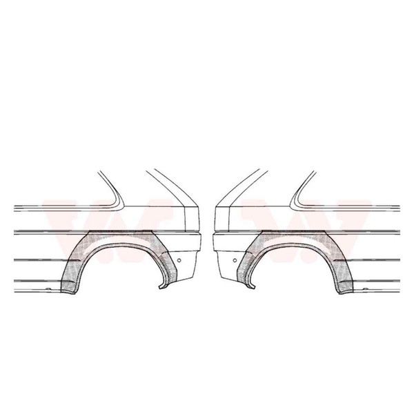 Seitenwand Set Links Rechts Hinten FüR VW Golf III 1H1 1.6 1.8 2.0 1.9 TDI 1E7-image