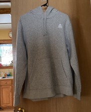 Heather Grey Reebok Fleece Hoodie Size XL