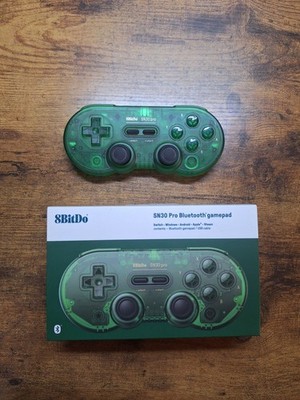 8Bitdo SN30 Pro Wireless Bluetooth Controller, Jade Green (Very Lightly Used)