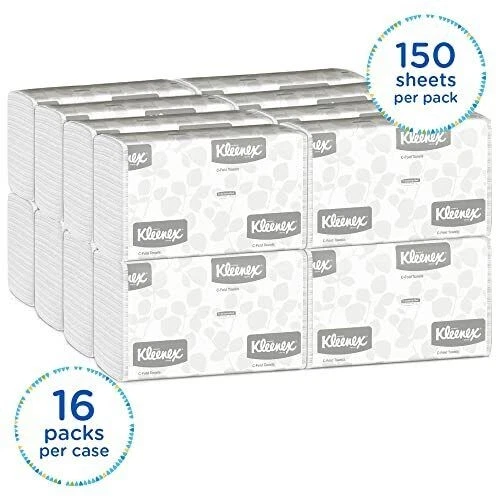 Toallas de papel plegables Kimberly-Clark Professional Kleenex C (01500), absorbentes, blancas Foto 3 de 4