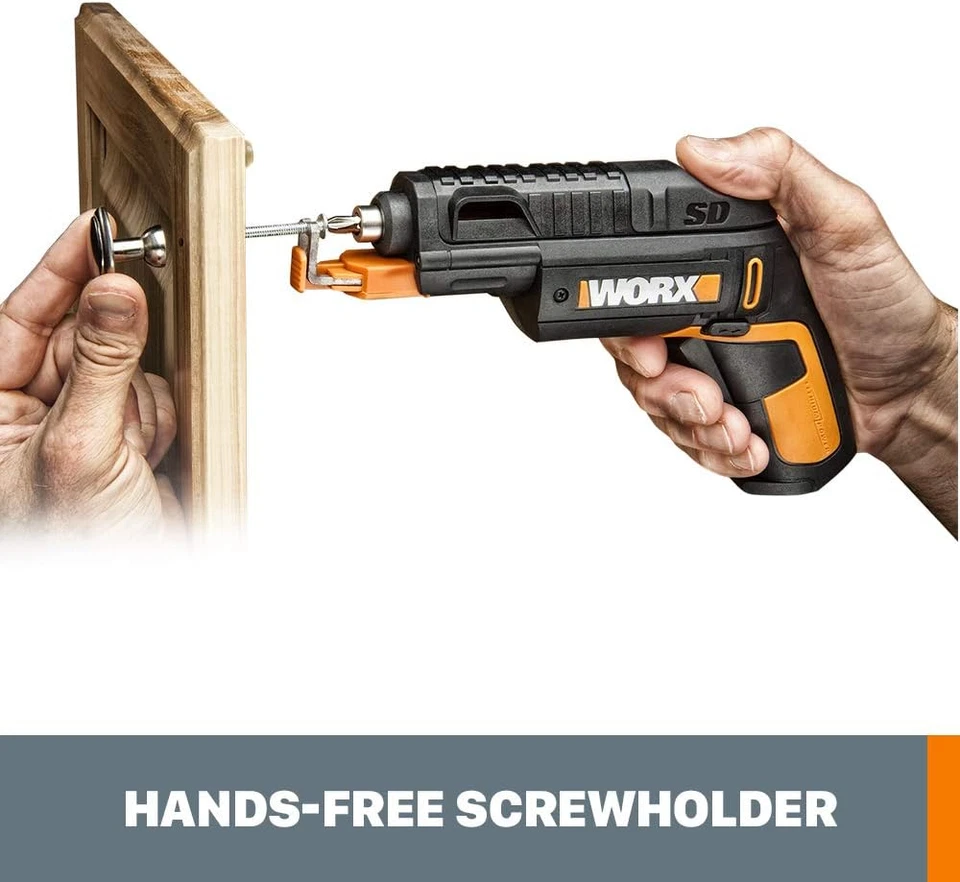 Worx 4V Electric Screwdriver, Rechargeable Cordless Power Screwdriver Set with 6 - Image 3 of 4