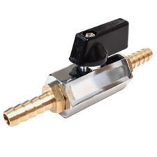 CLASSIC MOTORCYCLE IN LINE OIL/FUEL SHUT OFF TAP 8MM (5/16") TAILS