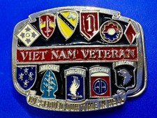 Vietnam Veteran We Served Our Time in Hell Airborne Military Vintage Belt Buckle