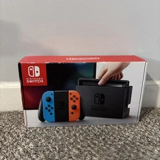 Nintendo Switch with Neon Blue and Neon Red Joy-Con Console