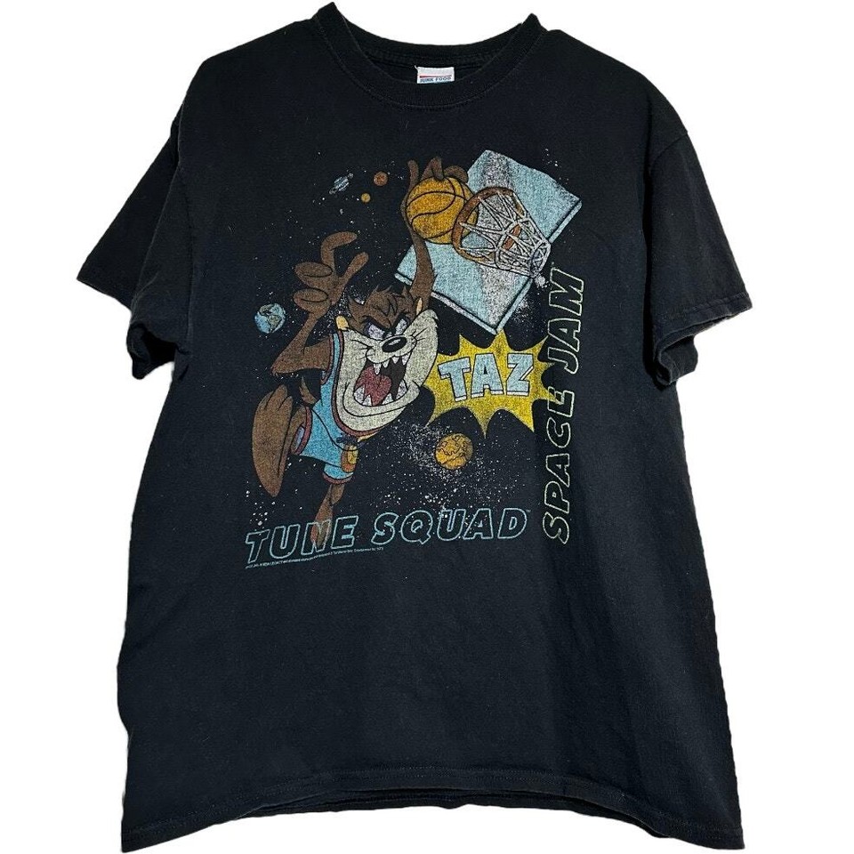 Junk Food TShirt Space Jam Tune Squad Taz Dunk Flea Market Tee Black M