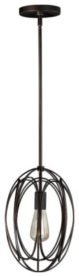 NEW Vaxcel 1 Light Mini Pendant - Solstice Collection - Burnished Bronze - P0015