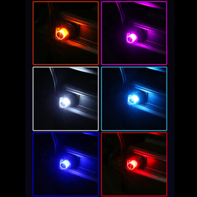 1Pc Mini LED USB Car Interior Light Neon Atmosphere Ambient Lamp Multicolor