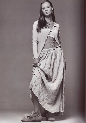 Calvin Klein Kate Moss Print Ad 1993 Kristin McMenamy CK Vintage 1990s Fashion