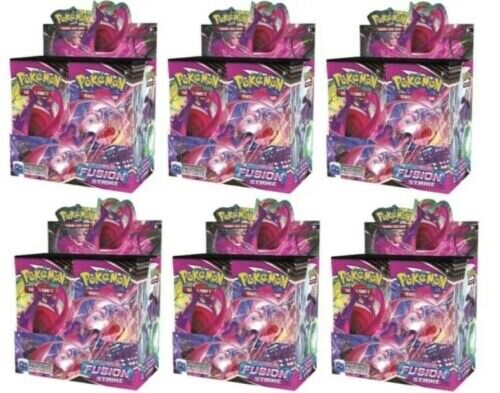 Pokemon Fusion Strike Booster 6 Box Factory Sealed Case New In Hand!