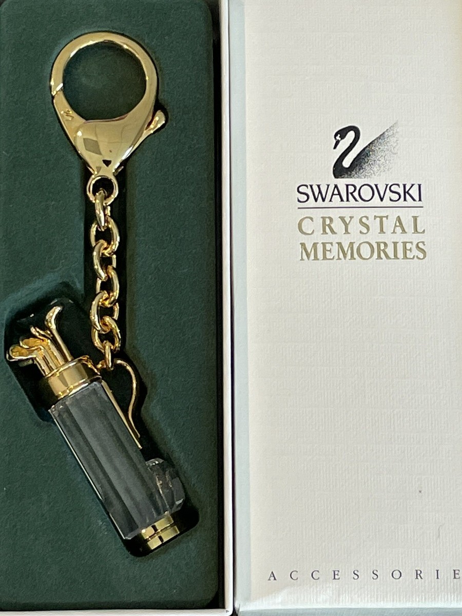 SWAROVSKI Signed Crystal Memories Golf Clubs Keyring Keychain | eBay