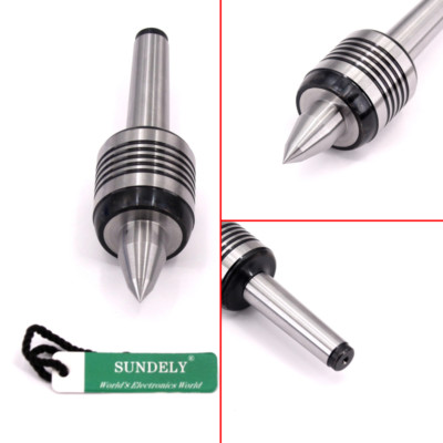 MT2 Live Center - Morse Taper 2 Lathe Tool, 0.0002" Precision, 60 Degree Angle