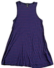 Forever 21 light weight SS knit mini dress/stripes/small