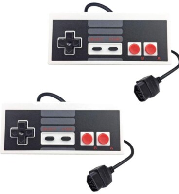 2-Pack NES Controller for NES 8 Bit Entertainment System Console Control Pad Rep