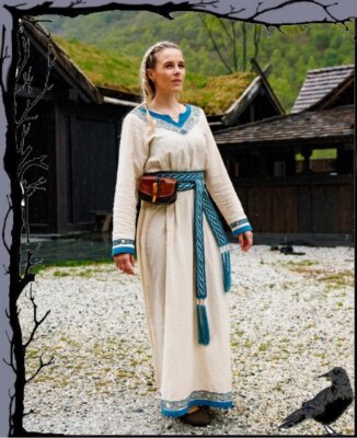 Mittelalter bestickter Wikinger Gürtel 5cm breit - Elina  Leonardo Carbone