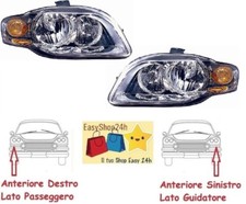 SET 2 FARO FANALE PROIETTORE ANTERIORE DX SX PER AUDI A4 B7 8E H7 H7 2004 2007