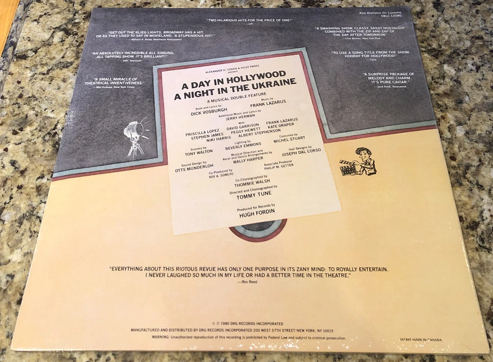 A Day In Hollywood A night in the Ukraine LP 33 RPM Vinyl DRG Record SBL 12580 - Image 2 of 2
