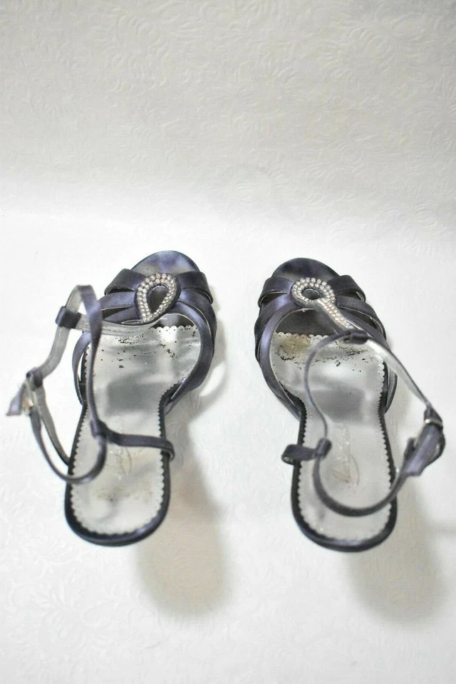 Zapatos Michaelangelo Tacones Cuña Estrás Púrpura Talla 8.5 Foto 4 de 4