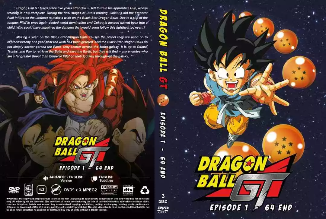 DVD Dragonball Z Ep 1- 291End & Dragonball GT Ep 1-64End Dual audio English  Dub