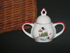 Delton REPLACEMENT SUGAR BOWL for Children's Porcelain Tea Set SNOWMAN